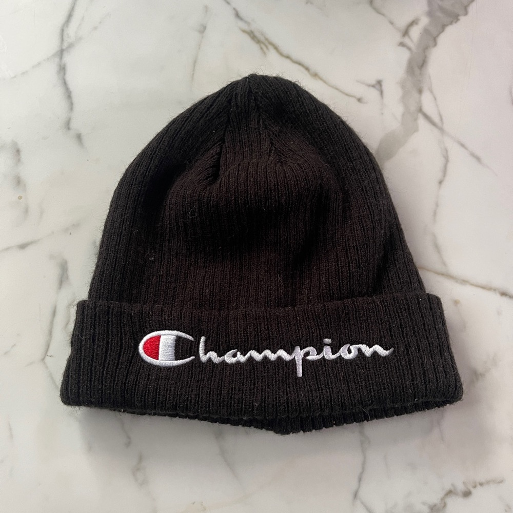 Champion knit black hat OSFA